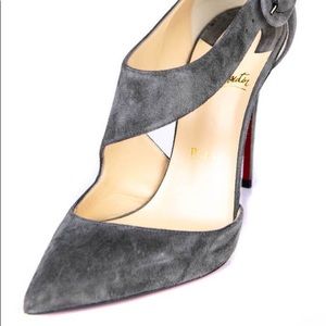 Grey suede Christian louboutin heels